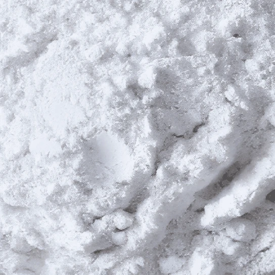 White albite powder with soft lumps