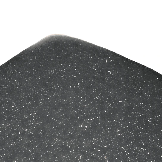 Dark grey leucoxene sand in a heap